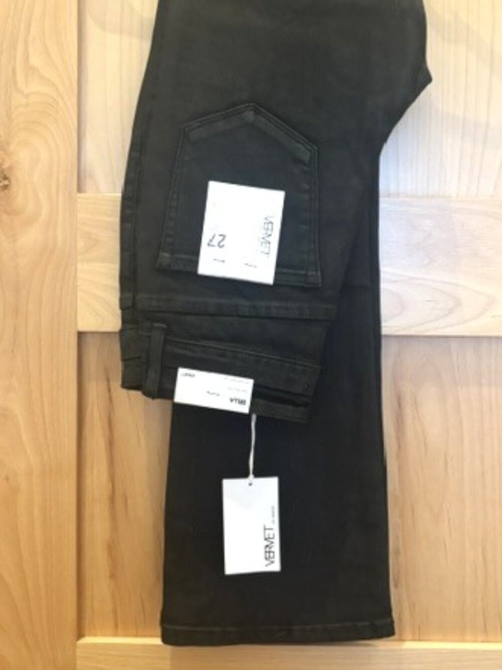 VERVET Bella Women’s 27 Black Coated High Rise Flare Jeans